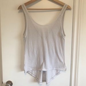 Lululemon burnout tank top white Sz 2
